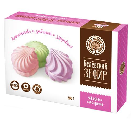 Белёвский зефир Ягодное ассорти, Белёвский продукт, 200 гр., картон