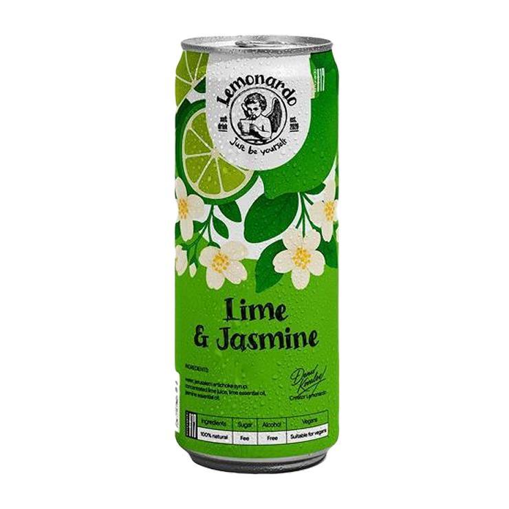 Напиток газированный Lemonardo Lime & Jasmine лайм и жасмин без сахара 330 мл., ж/б
