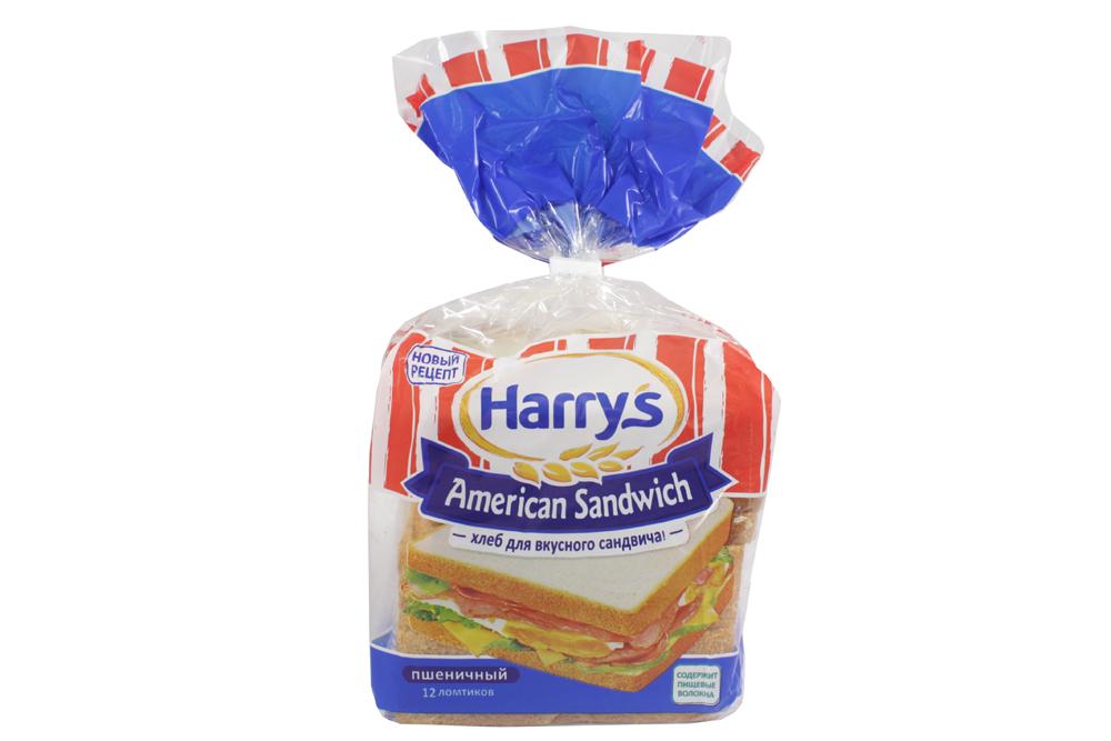 Хлеб Harrys для сэндвича пшеничный 470 гр., флоу-пак