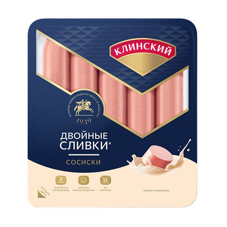 Сосиски Клинский двойные сливки 390 гр., МГА
