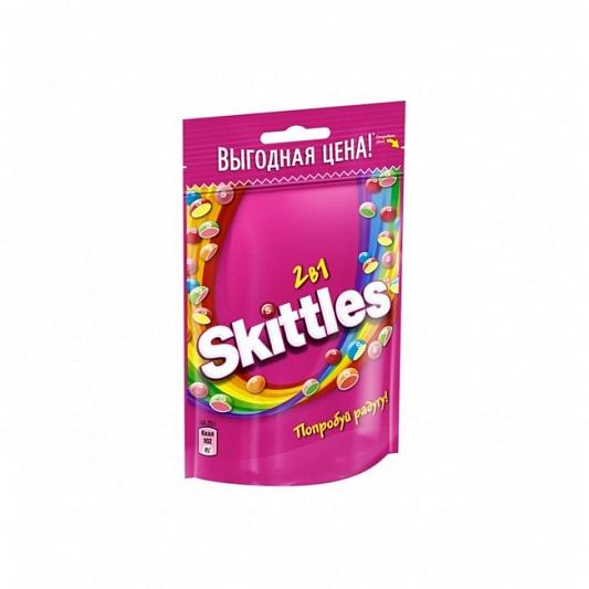 Конфеты жевательные Skittles 2 в 1 в глазури 70 гр., дой-пак