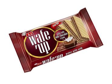 Вафли WAFE UP MILK CHOCOLATE с начинкой из молочного шоколада, ETi, 40 гр., флоу-пак