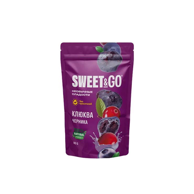 Конфеты SWEET&GO клюква черничная глазурь 80 гр., дой-пак