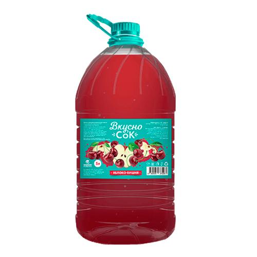 Напиток сокосодержащий Вкусно Сок яблоко вишня 5 л., ПЭТ