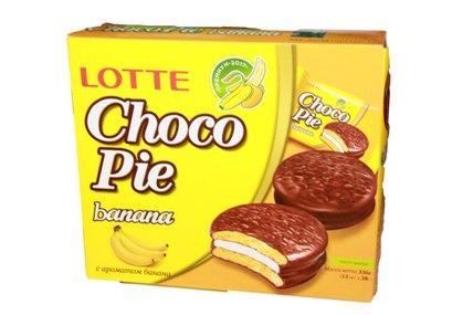 Пирожное Choco Pie банан в шоколадной глазури 168 гр., картон