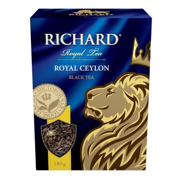 Чай Richard Royal Ceylon, черный листовой, 180 гр., картон