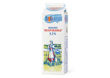 Молоко Вологжанка 3,2%,  из Вологды, 1 л., тетра-пак
