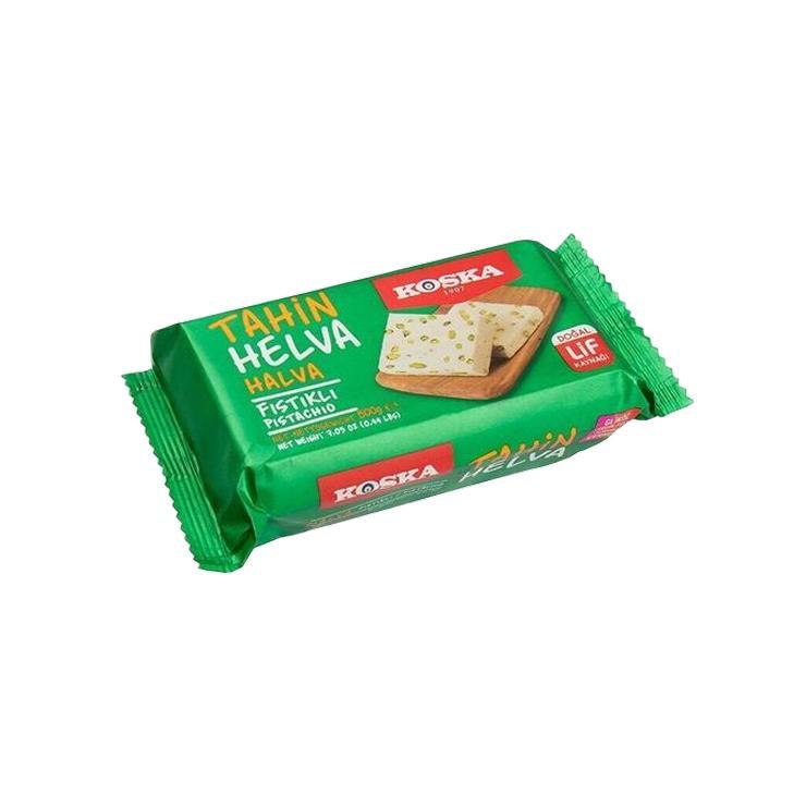 Халва KOSKA Кунжутная с фисташками 350 гр., флоу-пак