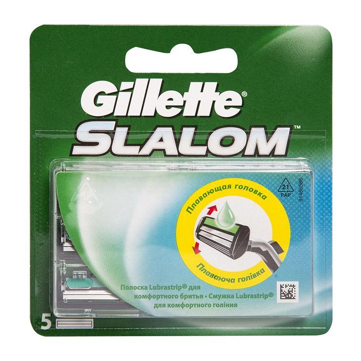 Кассеты для бритвы Gillette slalom plus 5 шт., блистер