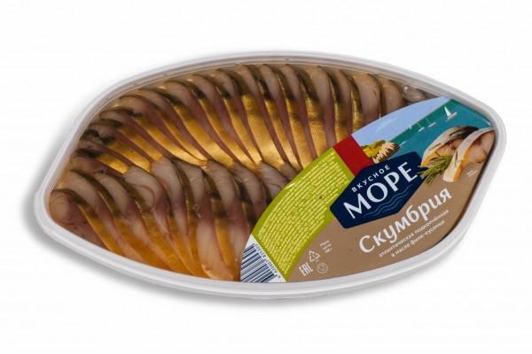 Скумбрия Вкусное море подкопченная филе-кусочки 180 гр., ПЭТ