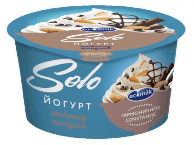 Йогурт Ecomilk Соло шоколад-миндаль 4.2% 130 гр., ПЭТ