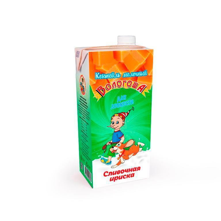 Коктейль молочный ВМК Сливочный ирис ультрапастеризованный 2,5% 1,05 кг., тетра-пак