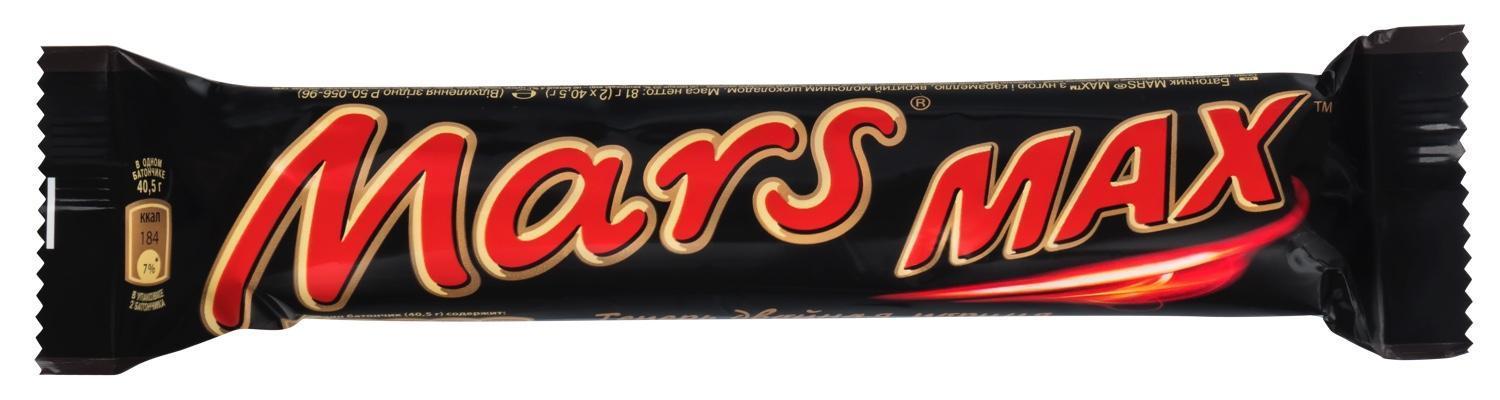 Батончик Mars Max шоколадный 81 гр., флоу-пак