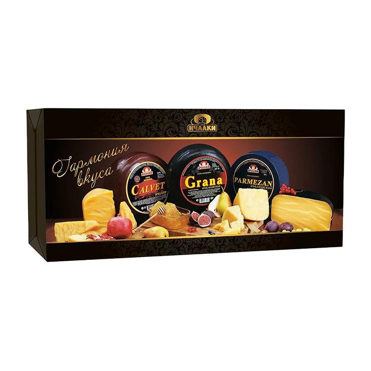 Сыр твердый Ичалки гармония вкуса набор 750 гр., картон