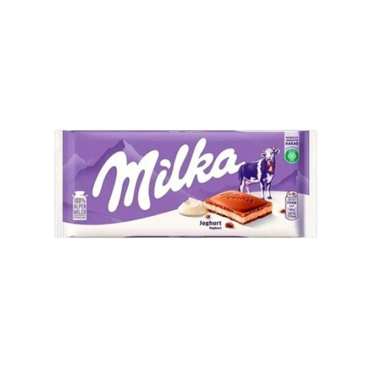 Шоколад Milka йогуртовая начинка молочный 100 гр., флоу-пак