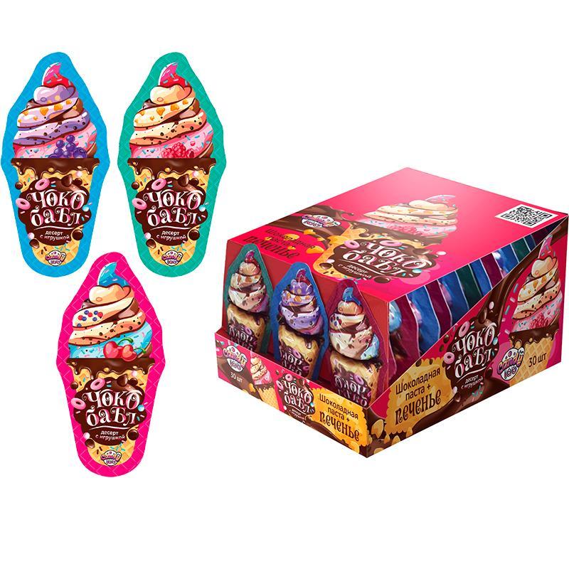 Изделие кондитерское Fun Candy Lab Чокобабл с игрушкой десертная паста с печеньем 7 гр., блистер