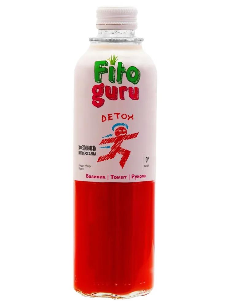 Напиток сокосодержащий Fito Guru Detox томат базилик гарциния 330 мл., стекло