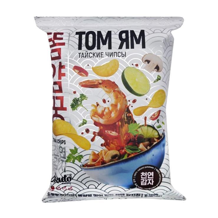 Чипсы Bruto Asian картошечка том ям 80 гр., флоу-пак