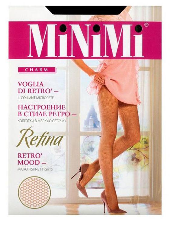 Колготки MiNiMi Retina 2/S Nero черный сетка