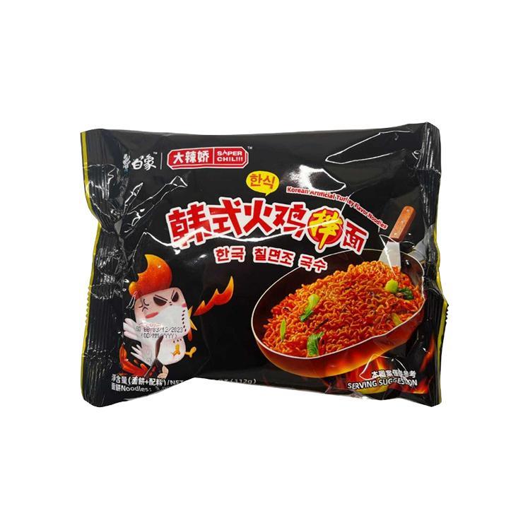 Лапша быстрого приготовления BaiXiang индейка по-корейски 112 гр., флоу-пак