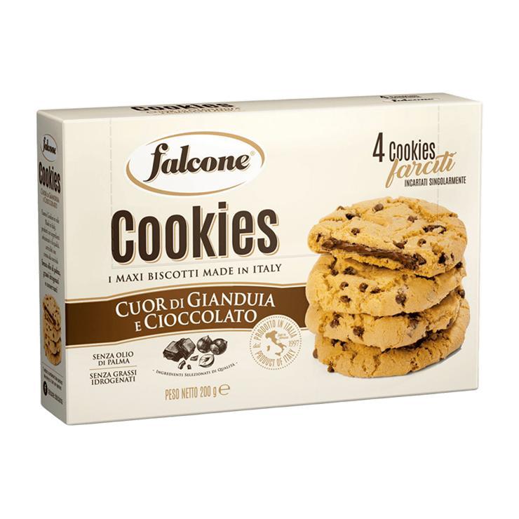 Печенье сахарное Falcone Cookies ореховый крем 200 гр., картон