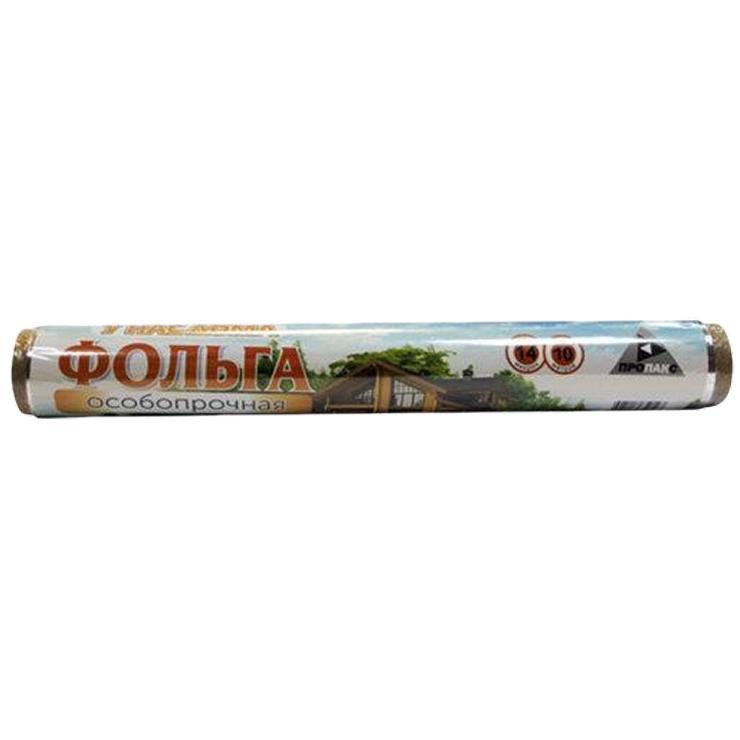 Фольга пищевая У нас дома 29 см 50 м особо прочная 14 мкм., пакет