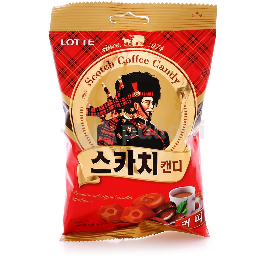 Карамель леденцовая со вкусом кофе Lotte Южная Корея 157 гр., флоу-пак