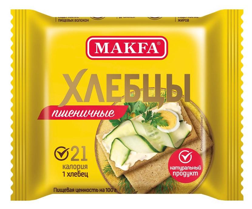 Хлебцы Makfa хрустящие пшеничные запеченные 60 гр., флоу-пак