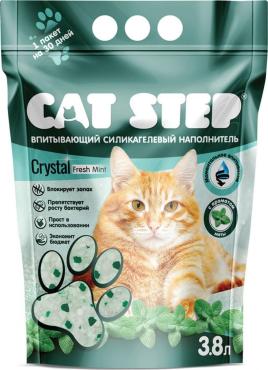 Наполнитель для кошачьих туалетов Cat Step Crystal Fresh Mint, силикагелевый