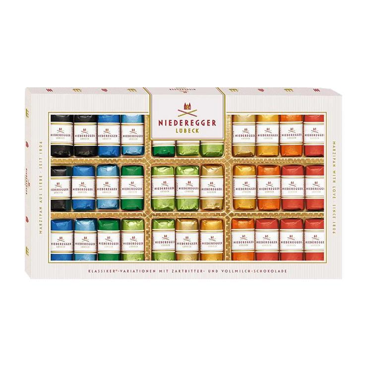 Конфеты Niederegger эспрессо ананас апельсин фисташки 400 гр., картон