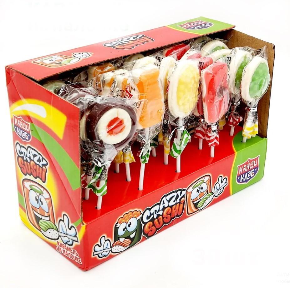 Карамель на палочке Канди Клаб Crazy Sushi 15 гр., обертка