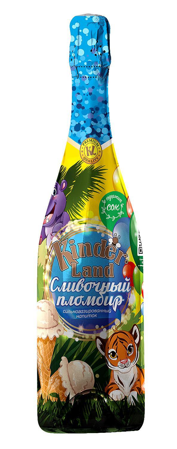 Детское шампанское Kinder Land сливочный пломбир 750 мл., стекло