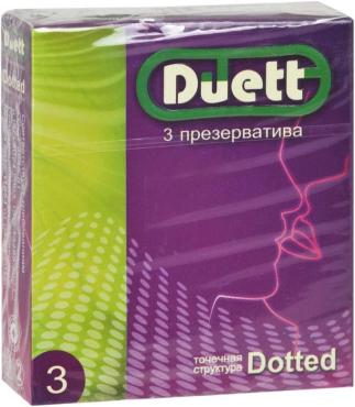 Презервативы Duett Dotted №3, картонная пачка