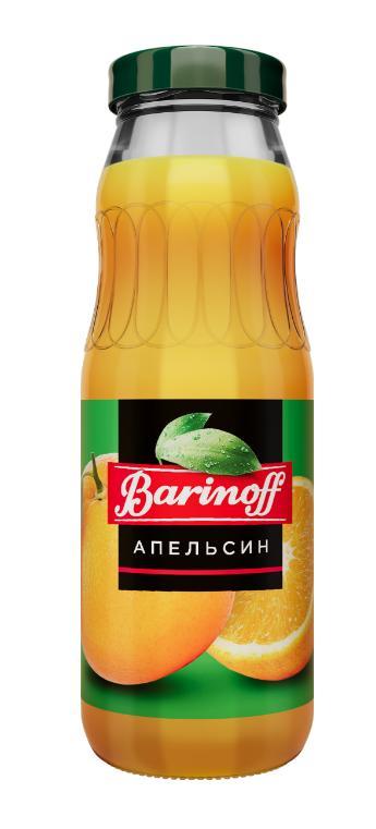 Сок Barinoff апельсиновый с мякотью 250 мл., стекло