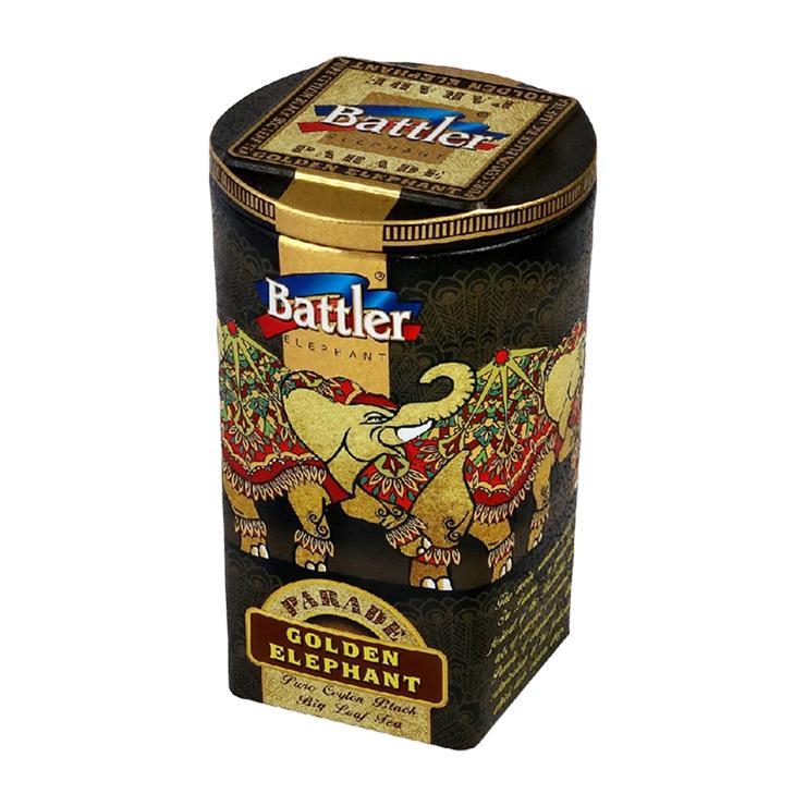 Чай Battler Parade Golden Elephant OP1 крупнолистовой цейлонский черный 100 гр., ж/б