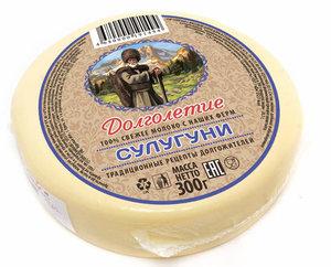 Сыр Долголетие Сулугуни 45%, 300 гр., в/у