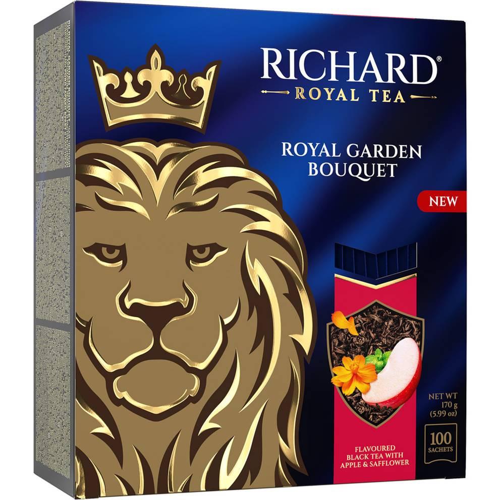 Чай Richard Пакетированный Royal Garden Bouquet 100 пак.*1,7 гр.черный, картон