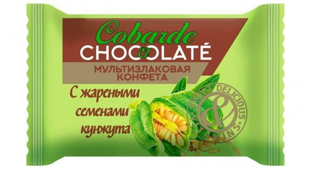 Конфеты Cobarde el Chocolate мультизлаковые с жареным кунжутом в белой глазури,1 кг., флоу-пак, 1 кг., картон