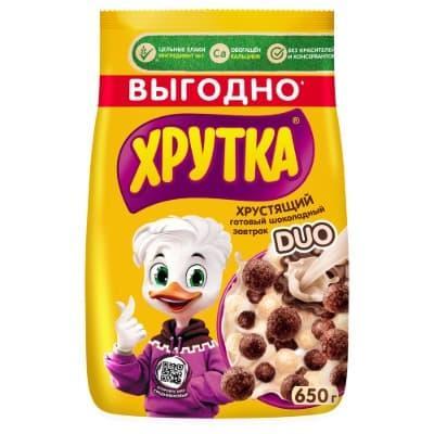 Готовый завтрак Хрутка Дуо шарики 650 гр., флоу-пак