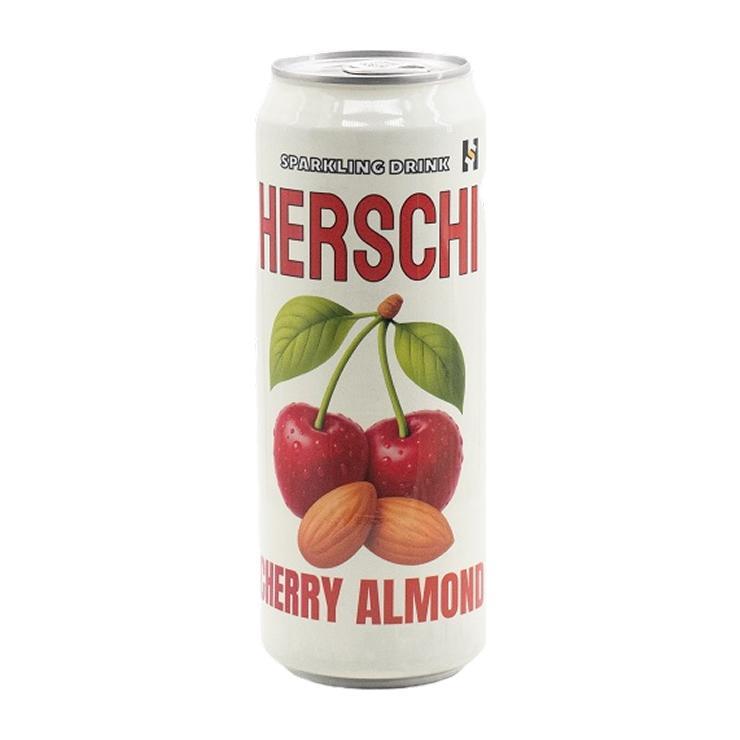 Напиток газированный HERSCHI Cherry Almond вишня миндаль Россия 450 мл., ж/б