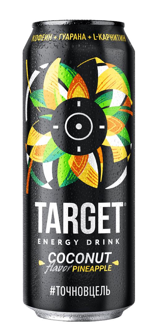 Напиток энергетический Target кокос ананас 450 мл., ж/б