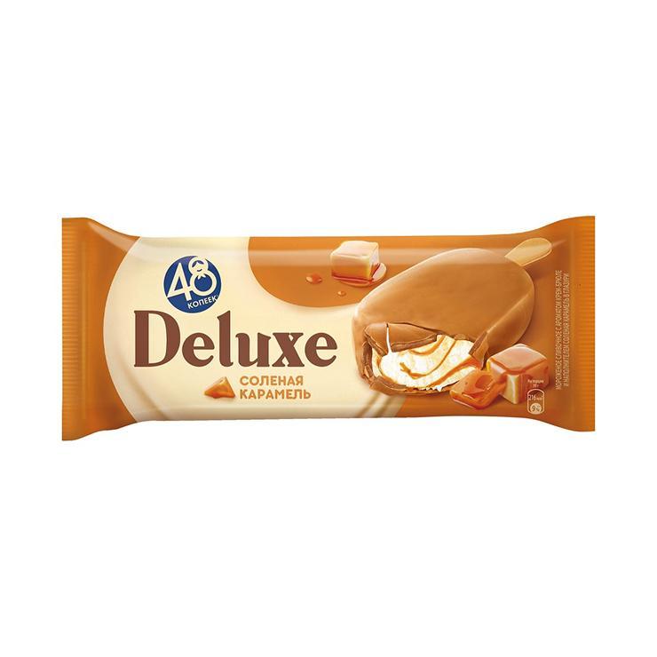 Мороженое 48 копеек Deluxe эскимо соленая карамель 59 гр., флоу-пак