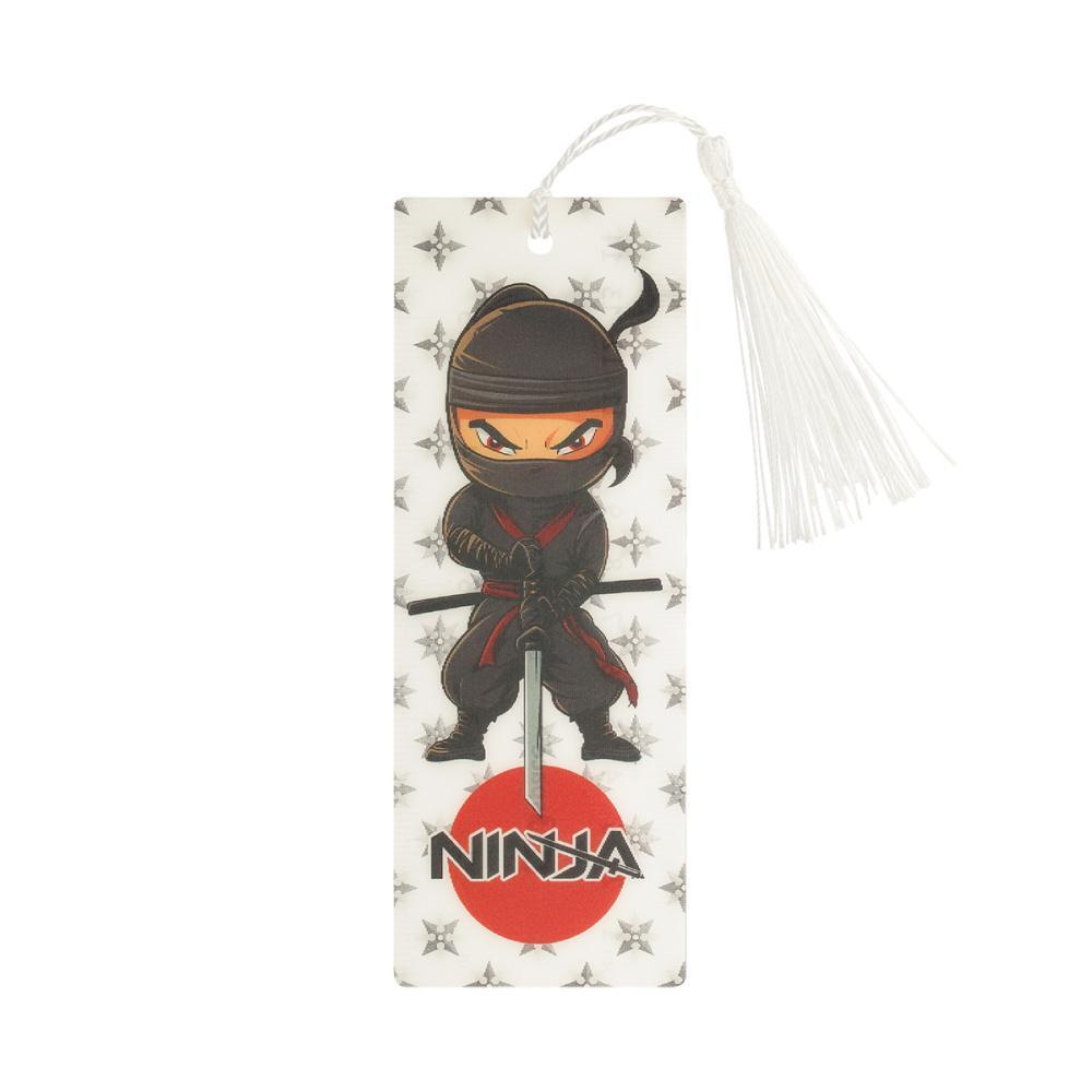 Закладка для книг ArtSpace Ninja 3D с линейкой 150х55 мм декоративный шнурок, пакет