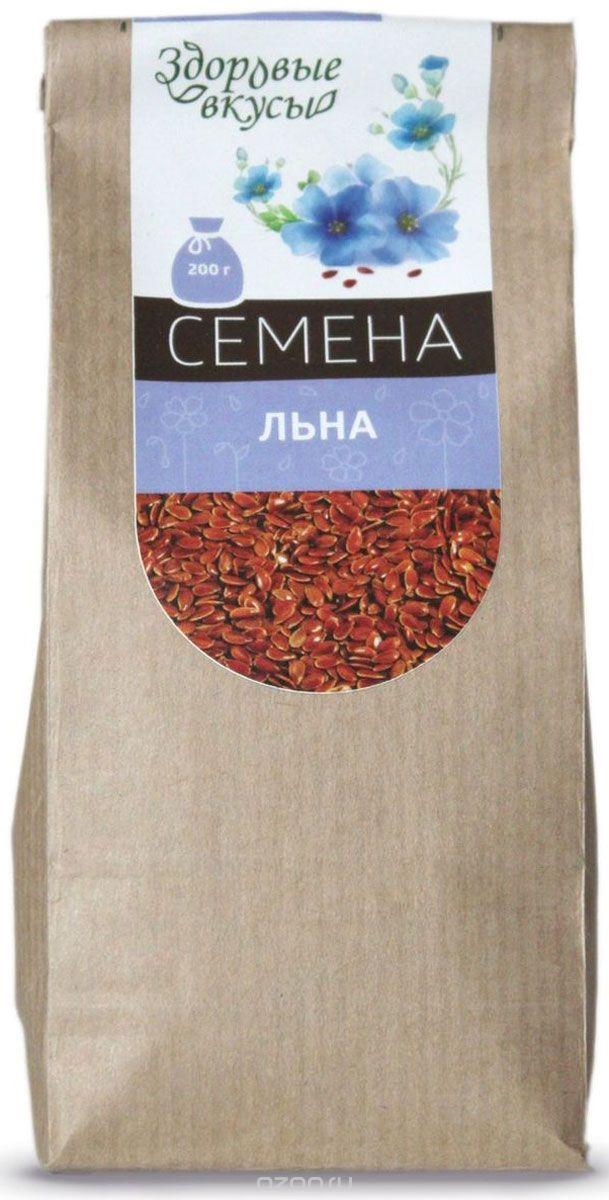 Семена льна Здоровые Вкусы, 200 гр., крафт