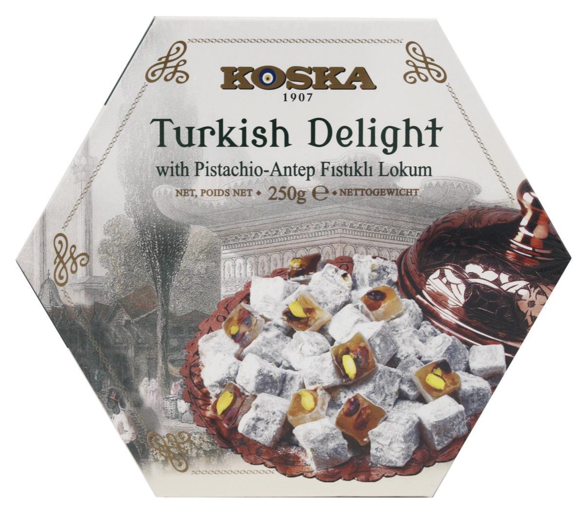 Рахат-лукум KOSKA с фисташками 250 гр., картон