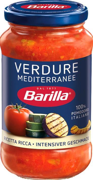 Соус Barilla Томатный Средиземноморские овощи 400 гр., стекло