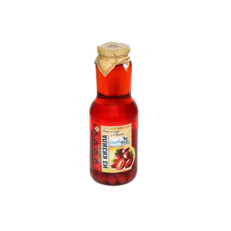 Компот ECOFOOD из кизила 1 л., стекло