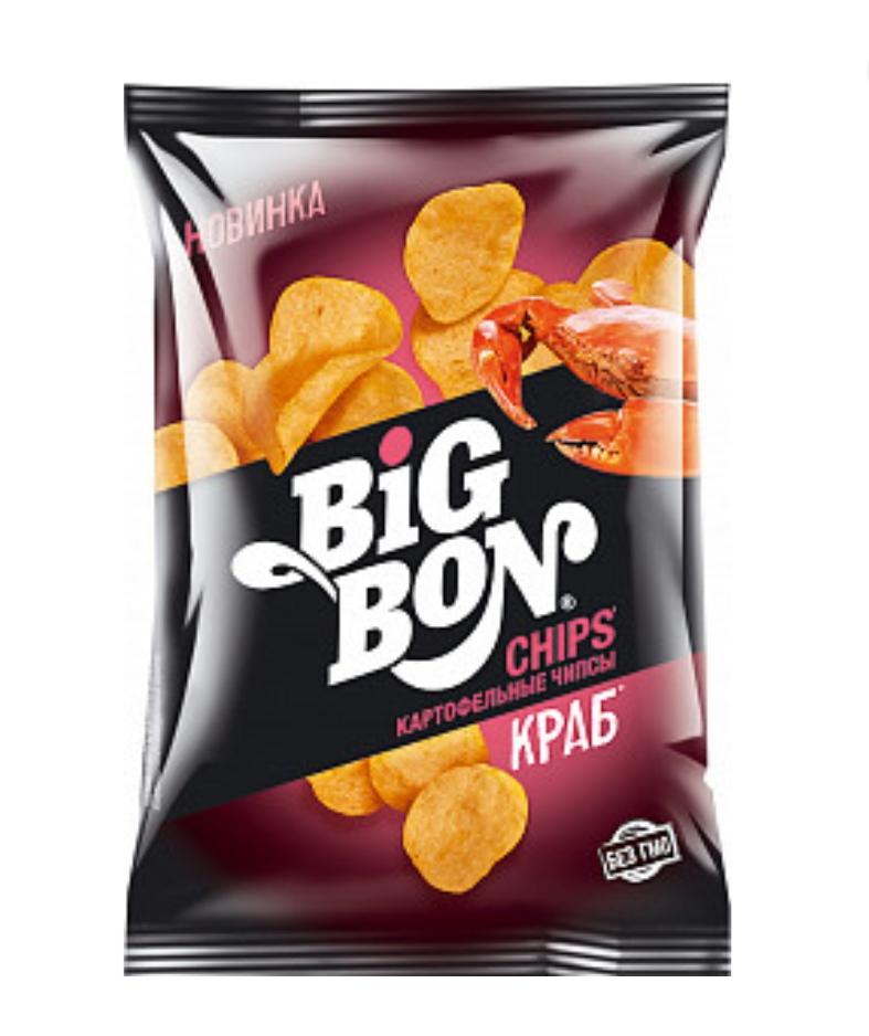 Чипсы Big Bon краб 75 гр., флоу-пак
