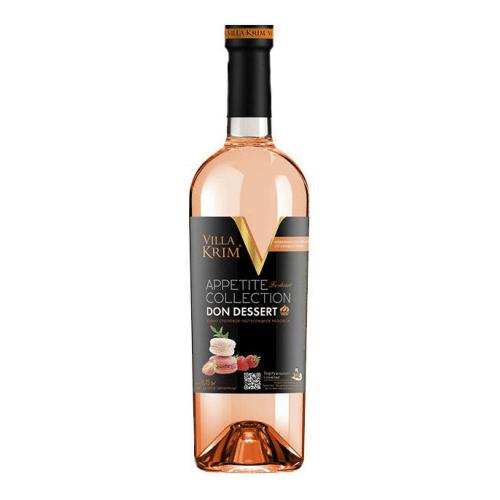 Вино ВИЛЛА КРЫМ Дон Десерт ординарное роз., п/сл., 750 мл., стекло