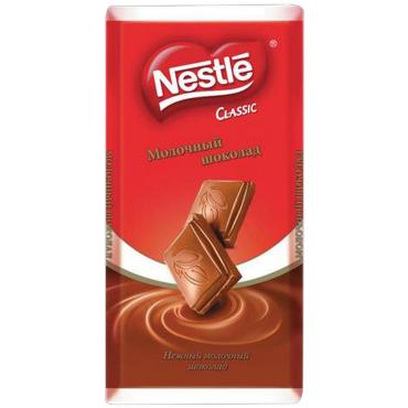 Шоколад молочный классик, , Nestle, 100 гр., обертка фольга/бумага